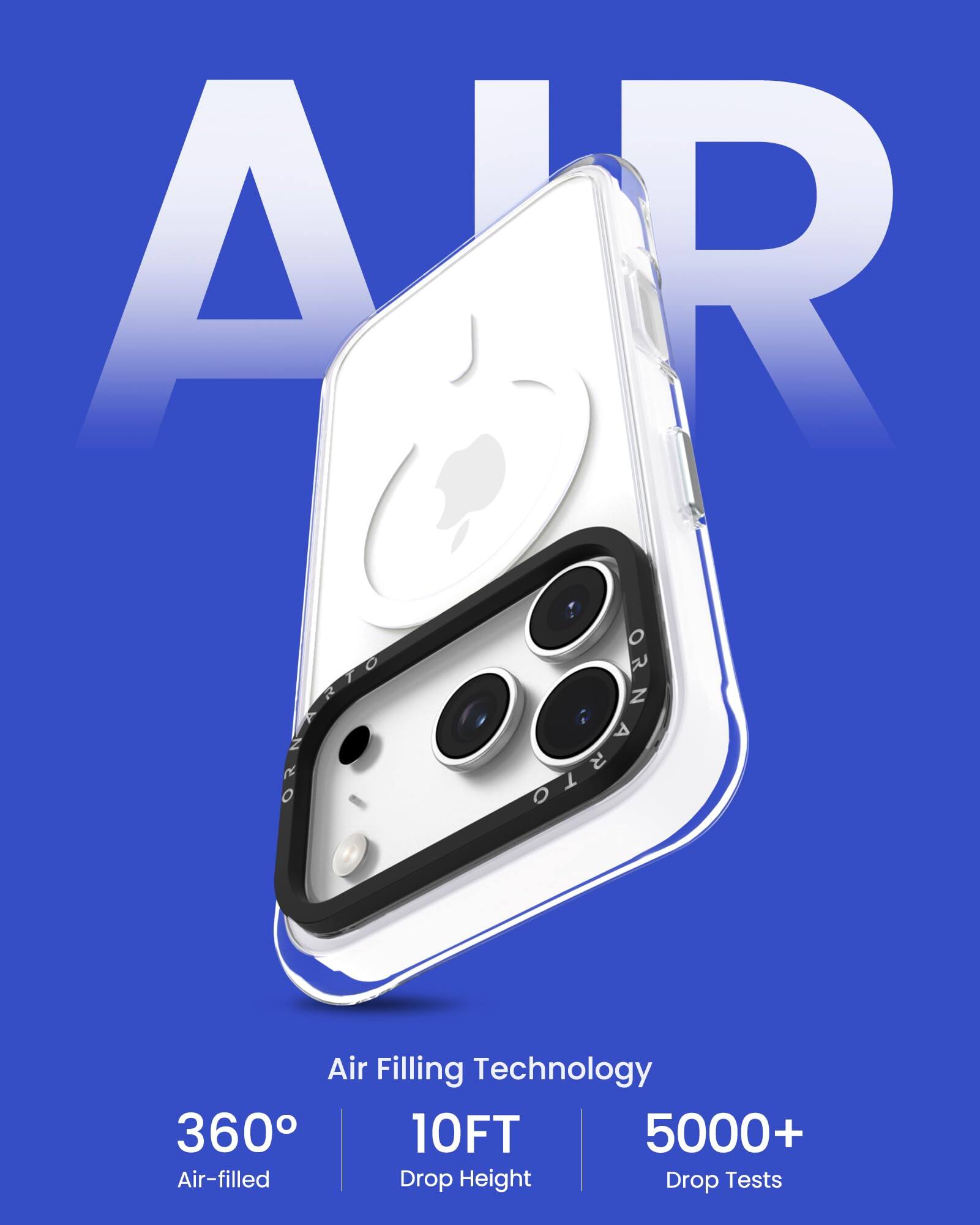 AIR  
Air Filling Technology  
360° Air-filled  
10FT Drop Height  
5000+ Drop Tests