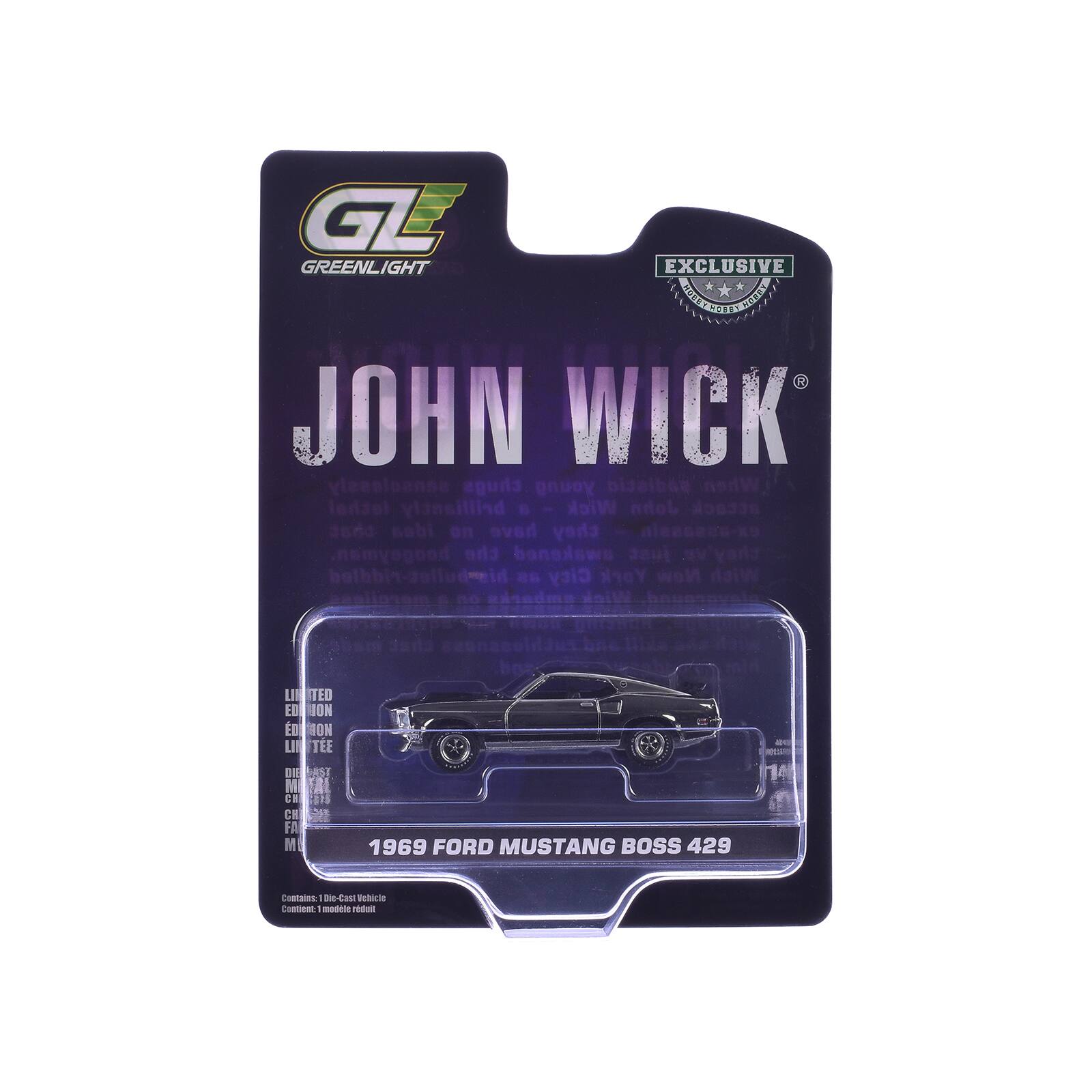 GL GREENLIGHT EXCLUSIVE YORON HOBBY NORRY JOHN WICK senselessly thugs young brilliantly B Wick John that idea on have they ex-assassin boogeyman. the awakened just as City With no embarks

LIMITED EDITION

1969 FORD MUSTANG BOSS 429

Contains: 1 Die-Cast Vehicle
Contient: modèle réduit