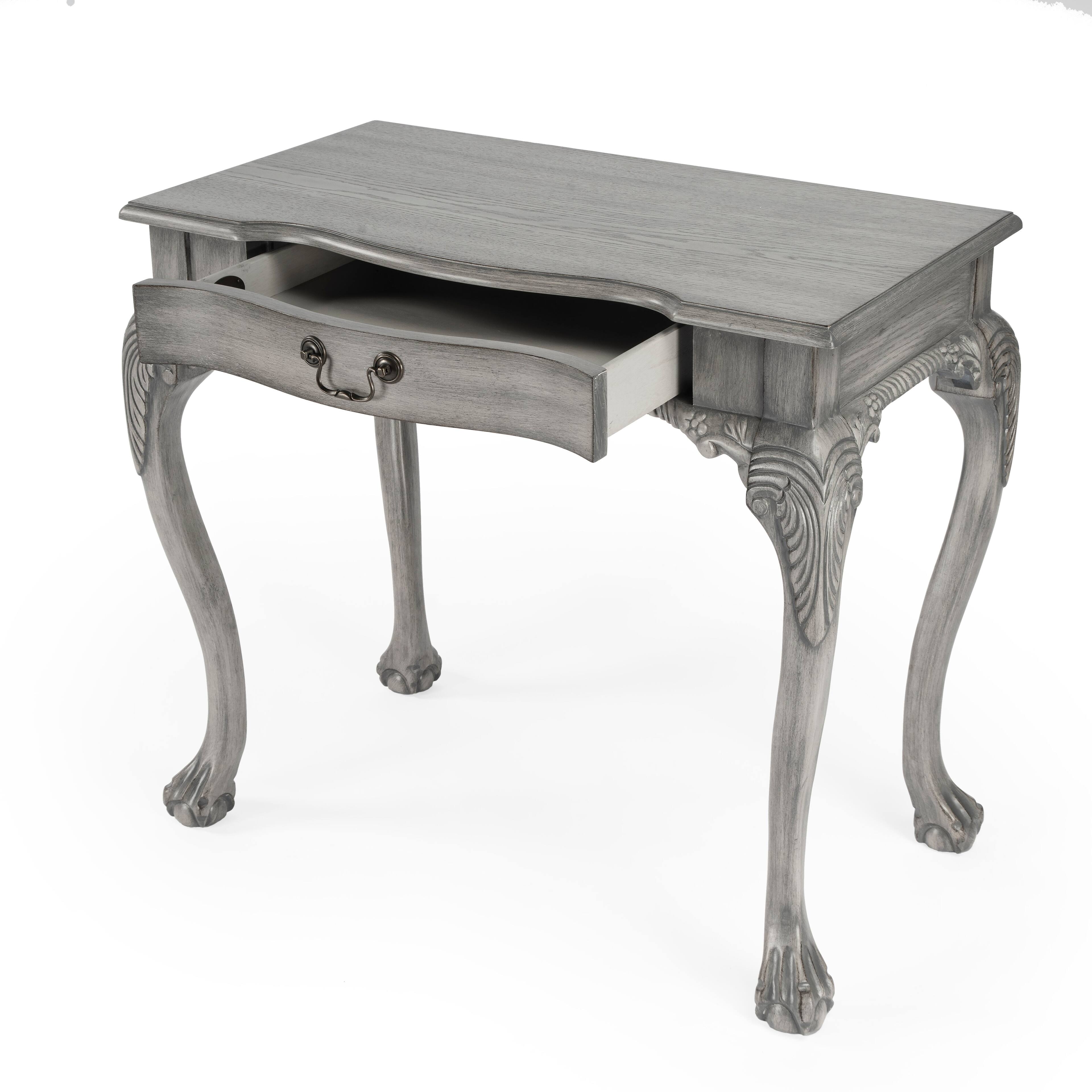 Alt View 3. Butler Specialty - Dupree 35 in. W Rectangular Wood 1 Drawer Traditional Writing Desk - Gray.
