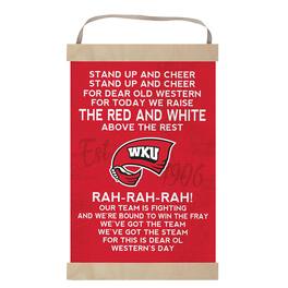 Jardine - Western Kentucky Hilltoppers 12'' x 20'' Fight Song Banner Sign - Red