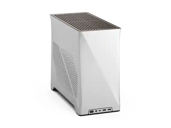 Front. Fractal Design - Fractal Design Era 2 Silver Anodized Aluminum/Steel Mini-ITX Compact Small Form Factor PC Case - Silver.