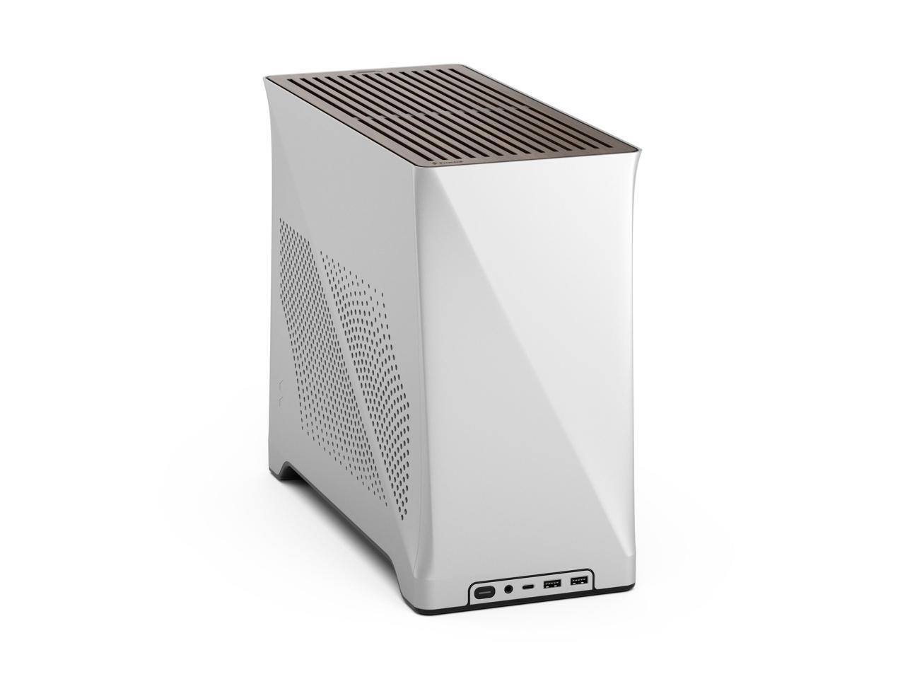 Front. Fractal Design - Fractal Design Era 2 Silver Anodized Aluminum/Steel Mini-ITX Compact Small Form Factor PC Case - Silver.