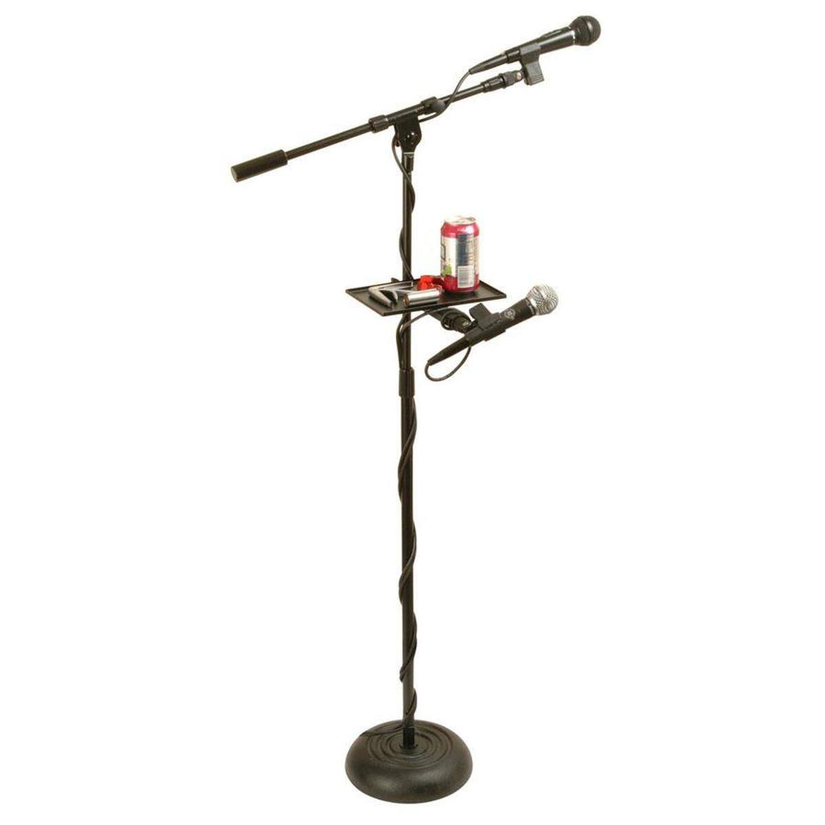 Alt View 2. On Stage Stands - On-Stage MST1000 U Mount Microphone Stand Tray - Black Powder Coat Finish.