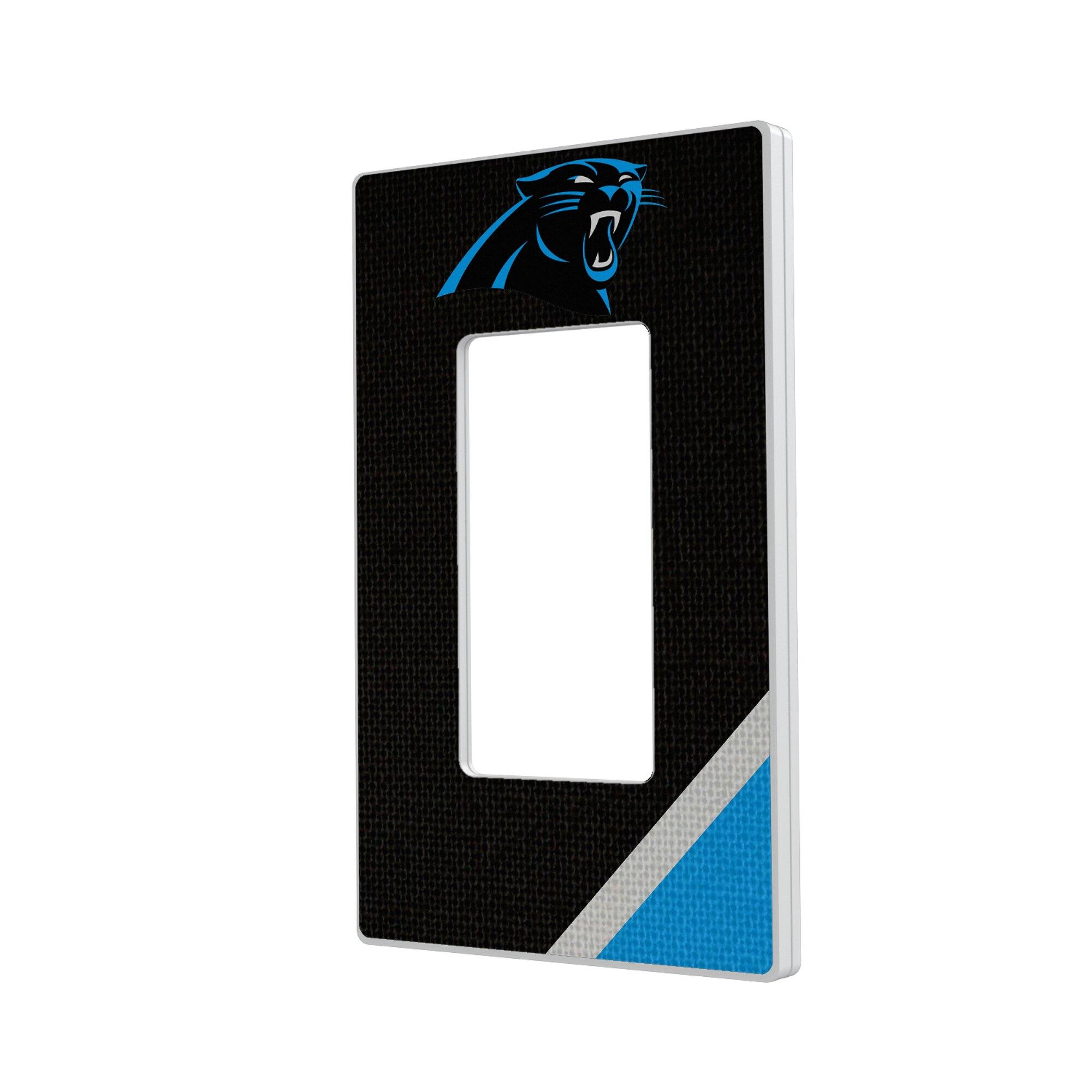 Keyscaper - Carolina Panthers Diagonal Stripe Single Rocker Light Switch Plate - Multicolor price history on PriceWatchPro