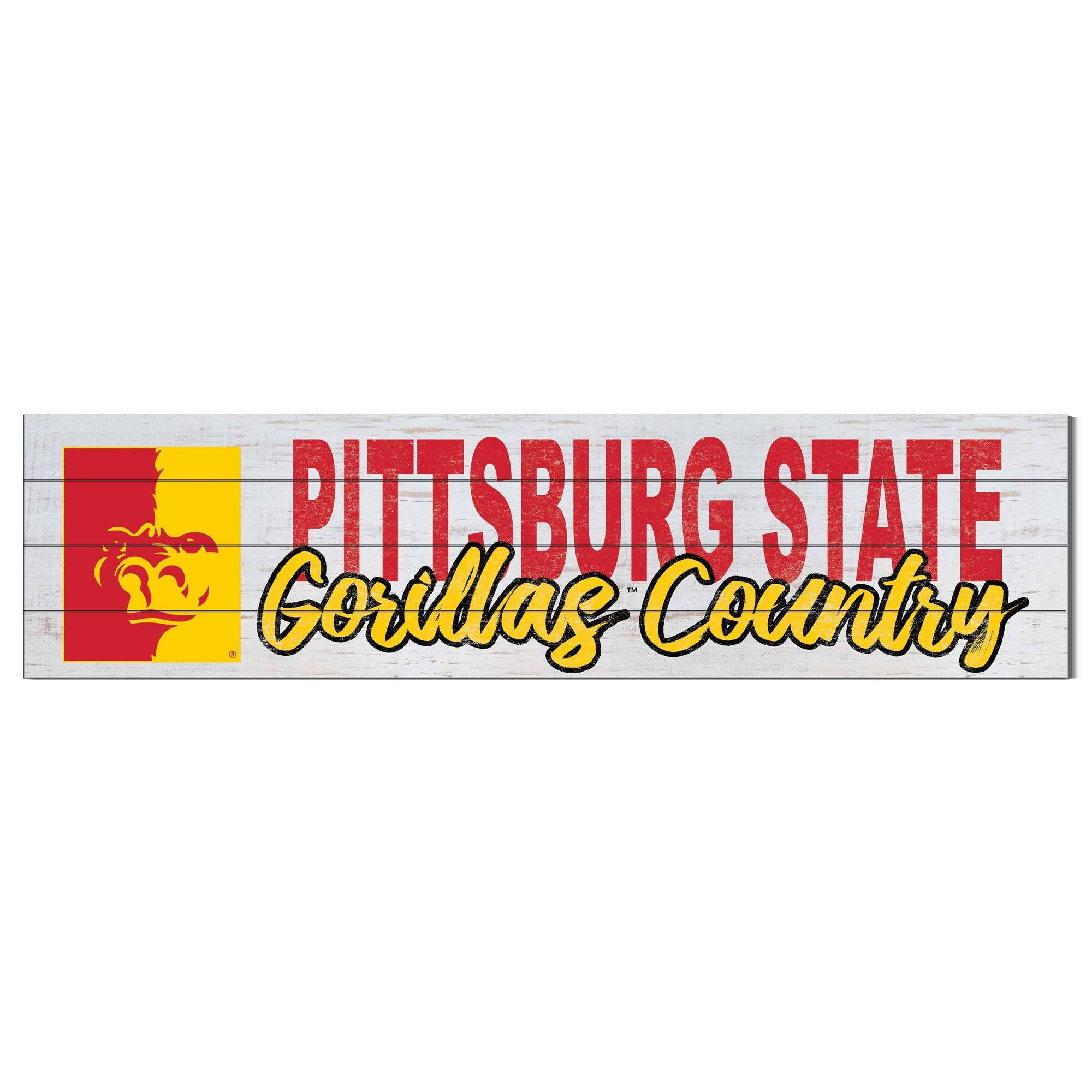 Pittsburg State Gorillas 10'' x 40'' Logo Sign