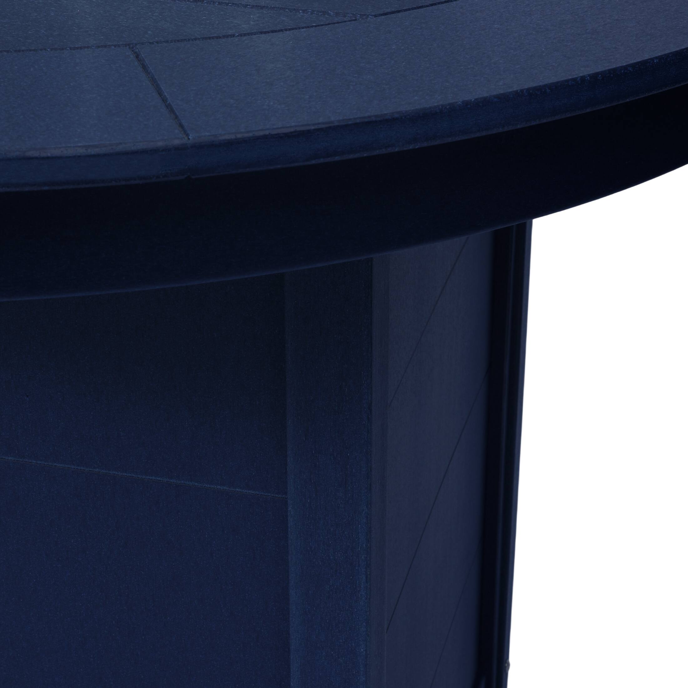 Alt View 3. WestinTrends - WestinTrends Helios 47" Modern Outdoor Patio Propane Round Counter Height Fire Pit Table - Navy Blue.