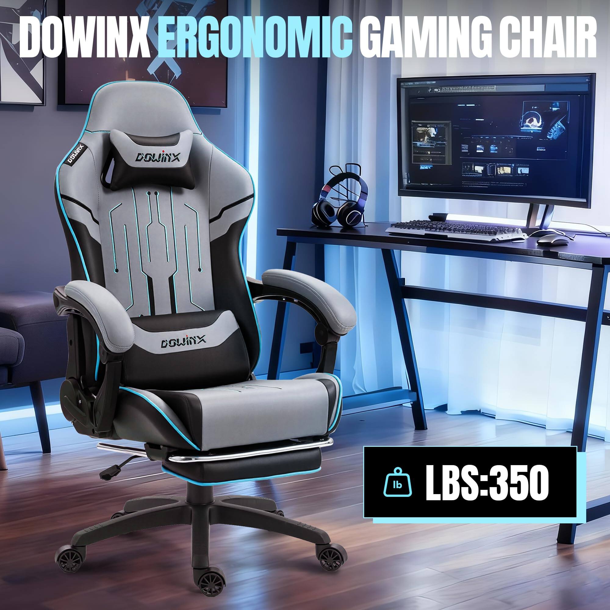 DOWINX ERGONOMIC GAMING CHAIR  
LBS: 350