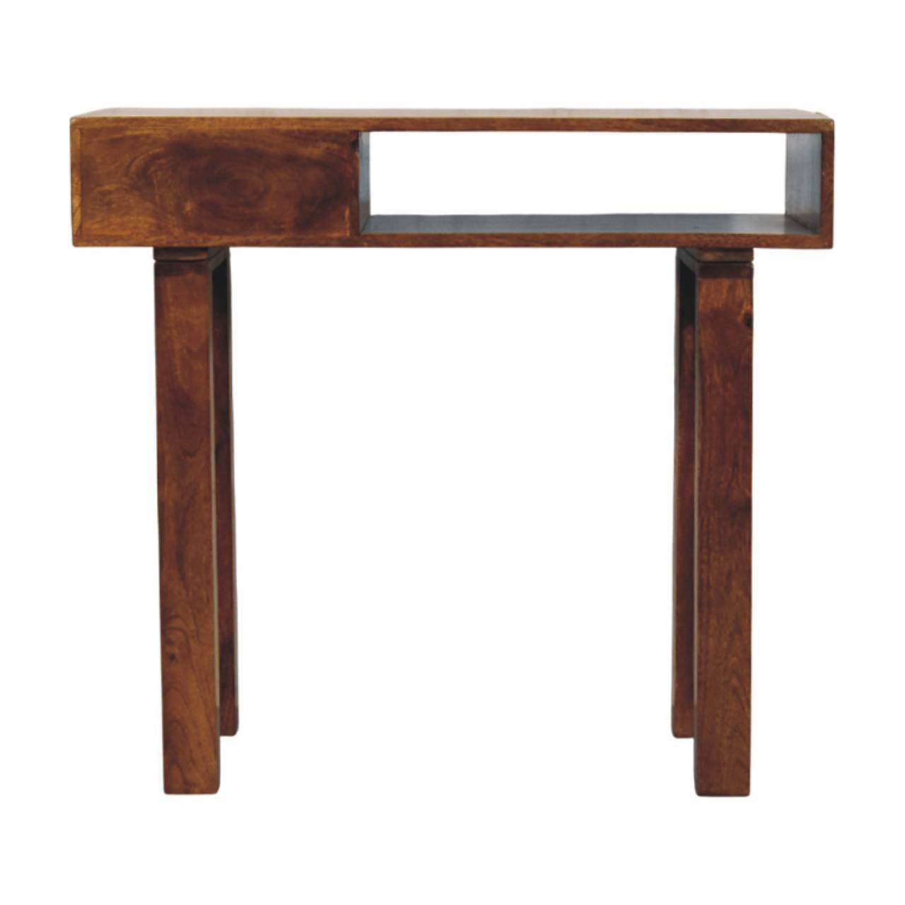 Alt View 6. Artisan Furniture - Artisan Furniture Solid Wood Tula 1 Drawer Chestnut Writing Desk, Brown - Brown.
