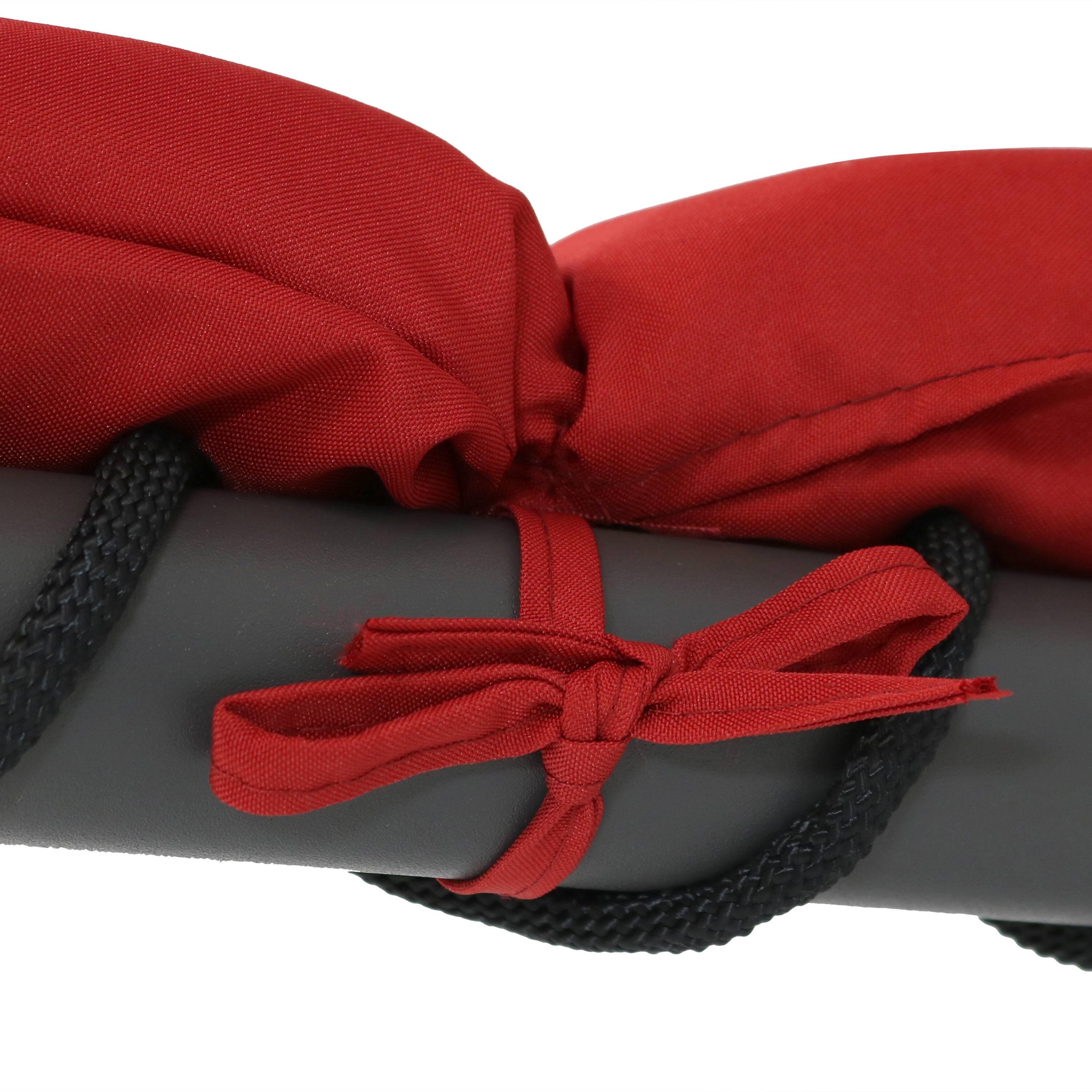 Alt View 5. Sunnydaze - Floating Lounge Chair with Canopy/Arc Stand - Set of 2 - Red.