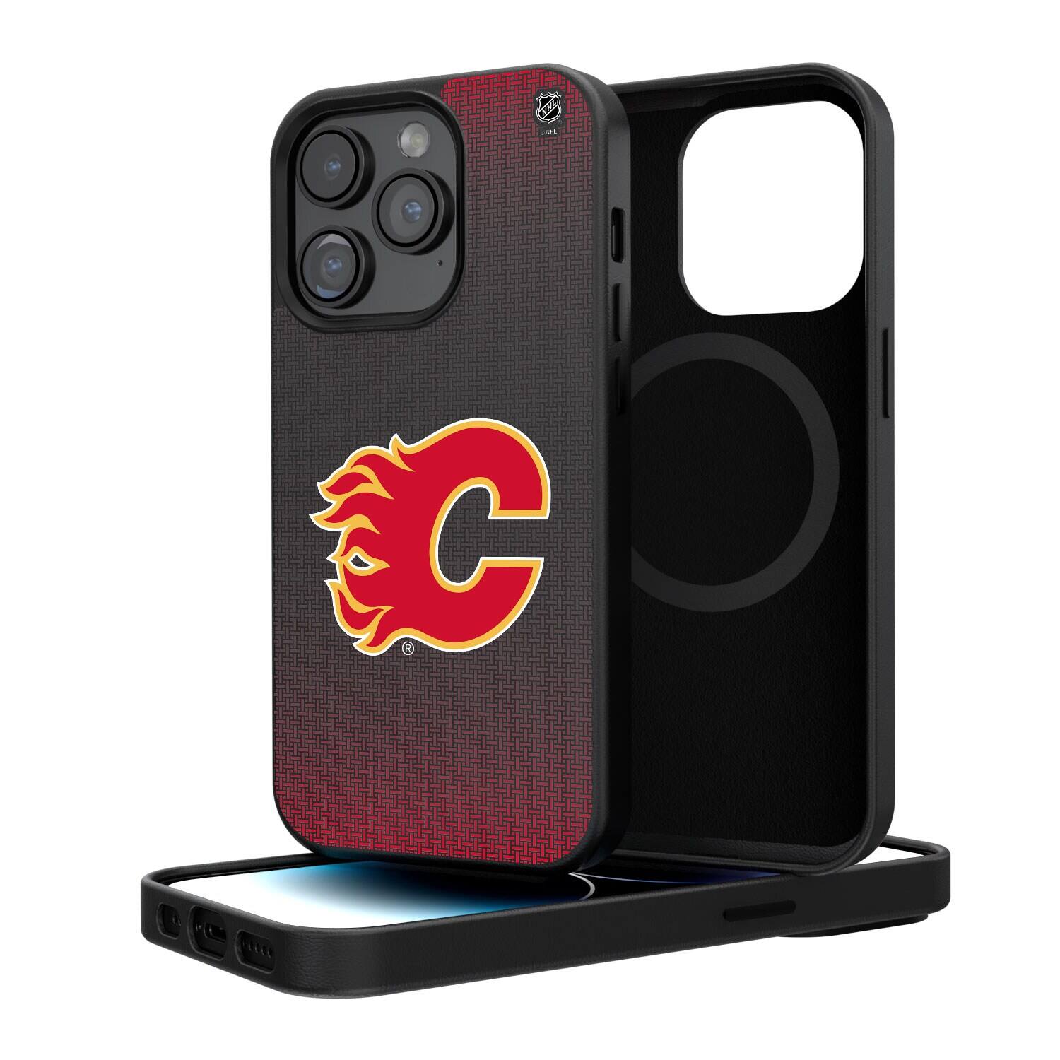 Keyscaper - NHL - Calgary Flames Linen Logo iPhone Magnetic Bump Case - 16 - Black price history on PriceWatchPro