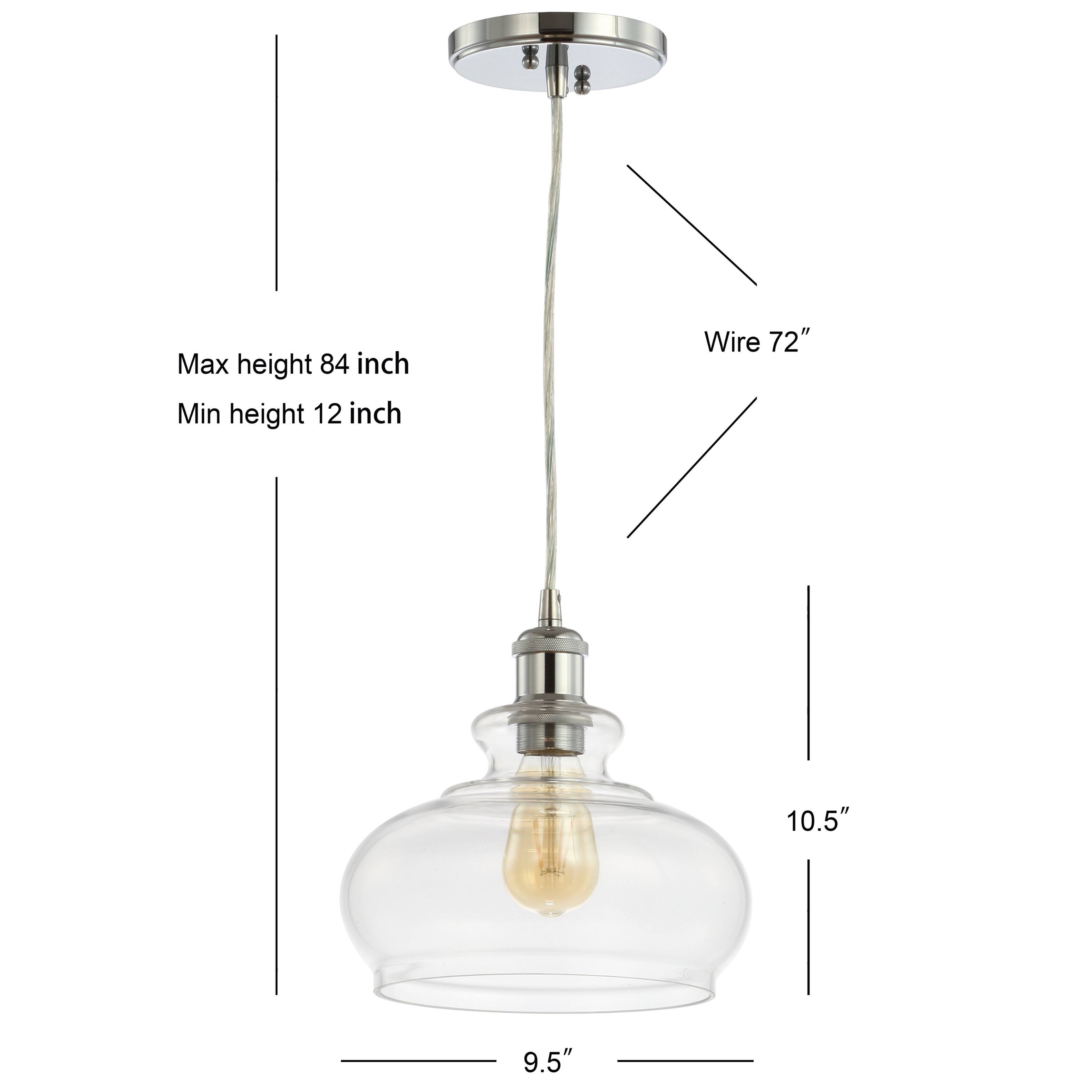 Max height 84 inch  
Min height 12 inch  
Wire 72"  
10.5"  
9.5"