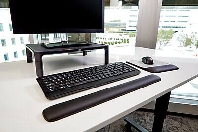 Alt View 7. 3M - Gel Wrist Rest for Keyboards, Black, Soothing Gel Technology for Comfort and Support - Black.
