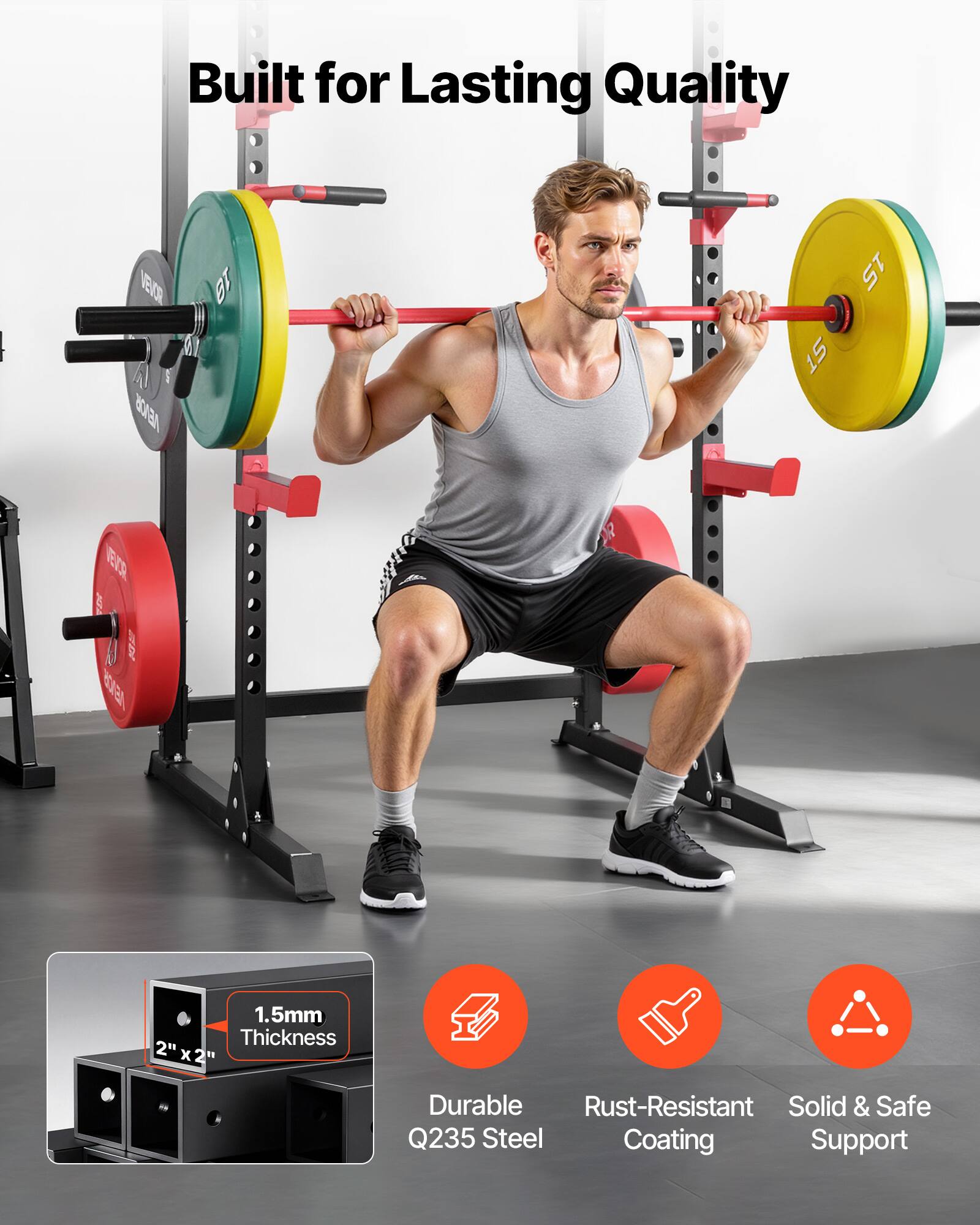 Built for Lasting Quality

1.5mm Thickness 2" x 2"

Durable Rust-Resistant Solid & Safe Q235 Steel Coating Support