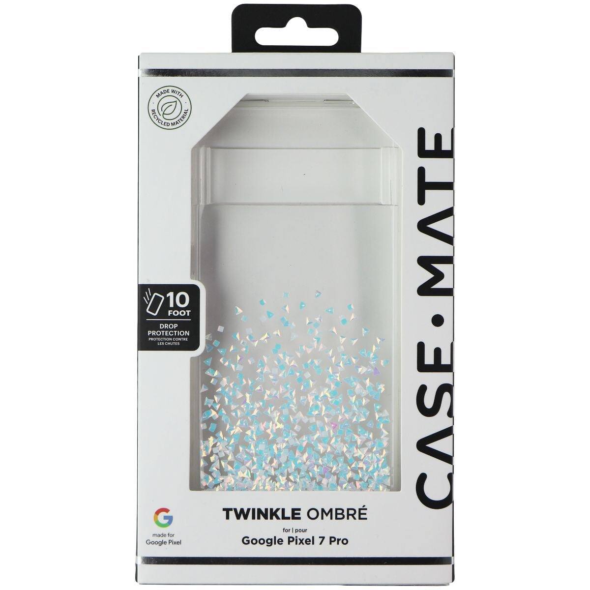 MADE WITH RECYCLED MATERIAL  
10 FOOT DROP PROTECTION  
TWINKLE OMBRÉ  
for Google Pixel 7 Pro  
CASE•MATE