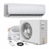 Front. Mountman - 9,000 BTU 115V Mini Split Air Conditioner with Heat, Variable Capacity, White - White.