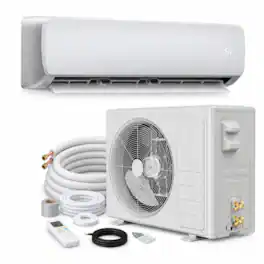 Mountman - 9,000 BTU 115V Mini Split Air Conditioner with Heat, Variable Capacity - White