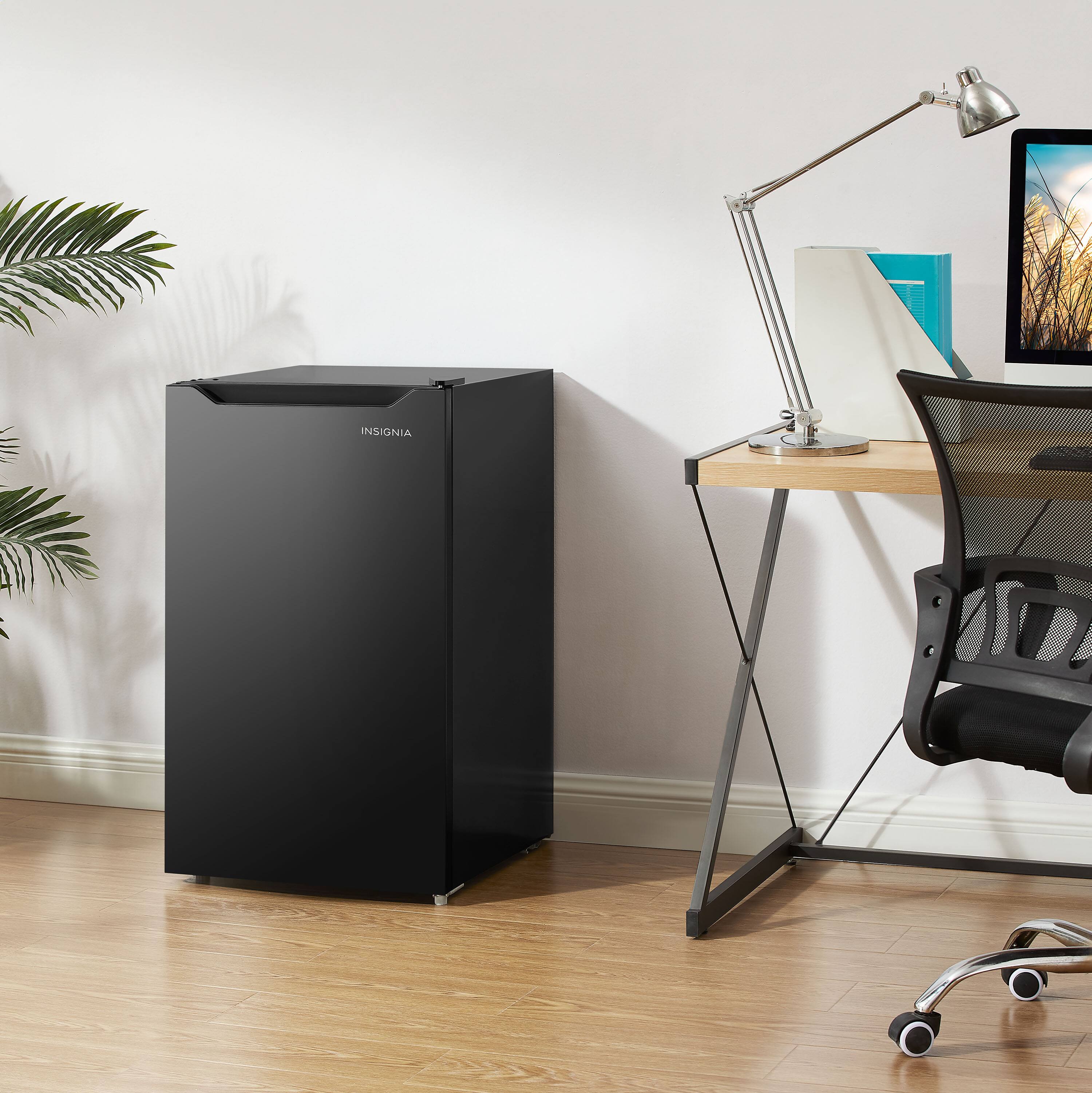 Alt View 8. Insignia™ - 4.4 Cu. Ft. Mini Fridge with Door Storage and ENERGY STAR Certification - Black.