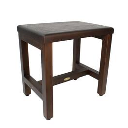 DecoTeak - DecoTeak® Eleganto® 18" Teak Wood Shower Bench Finish - Woodland Brown