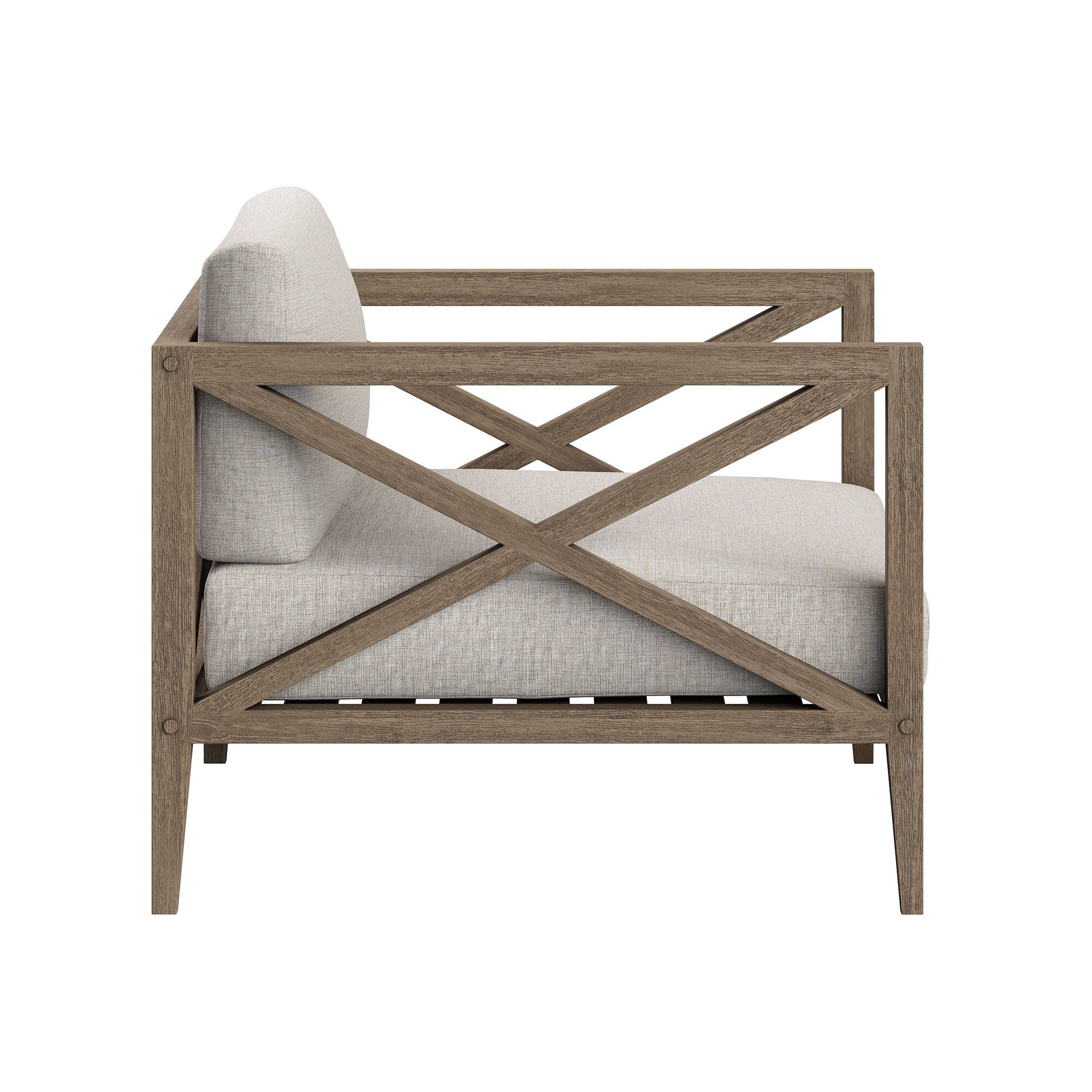Alt View 2. Modway - Northlake Outdoor Teak Armchair by Modway - Weathered Gray Pebble.