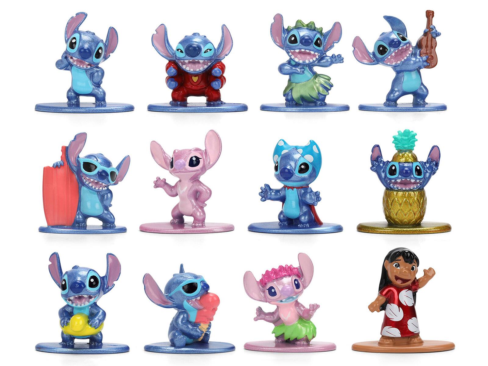 Alt View 2. Jada - Set of 12 Diecast Figures "Disney's Stitch" Franchise "Nano Metalfigs" Series Diecast Models by Jada.