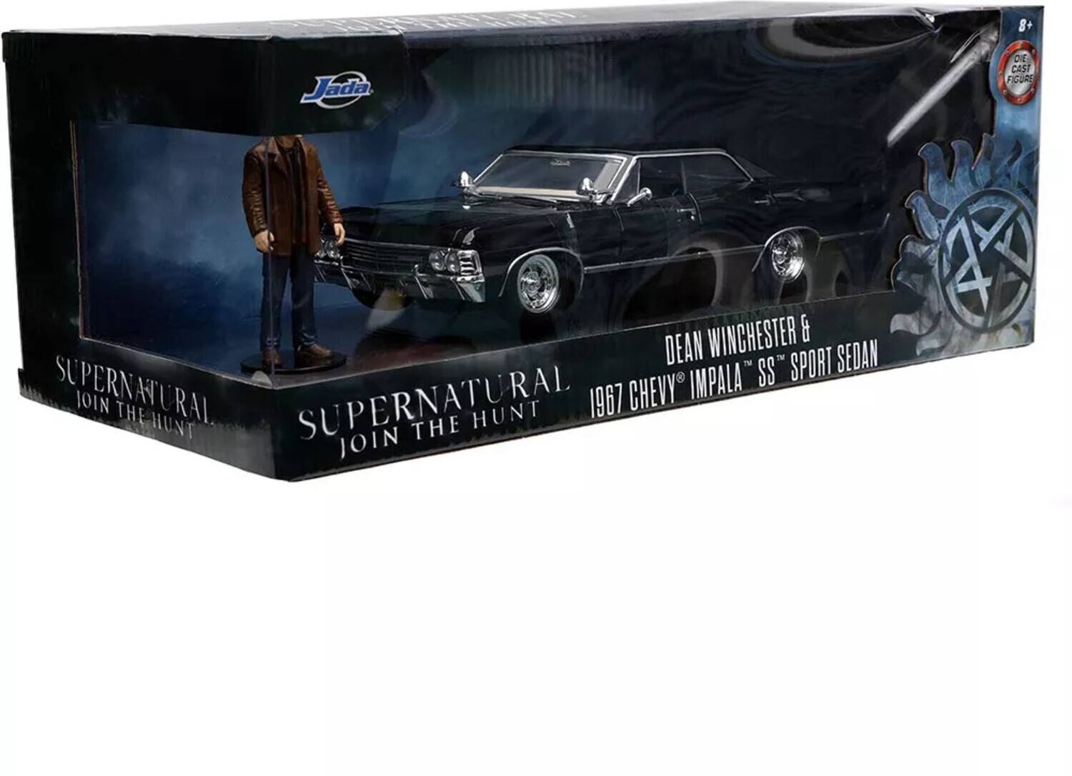 8+ Jada DIE: CAST FIGURE WINCHESTER & DEAN SPORT SEDAN IMPALA SS SUPERNATURAL JOIN THE HUNT 1967 CHEVY IMPALA SS SPORT SEDAN