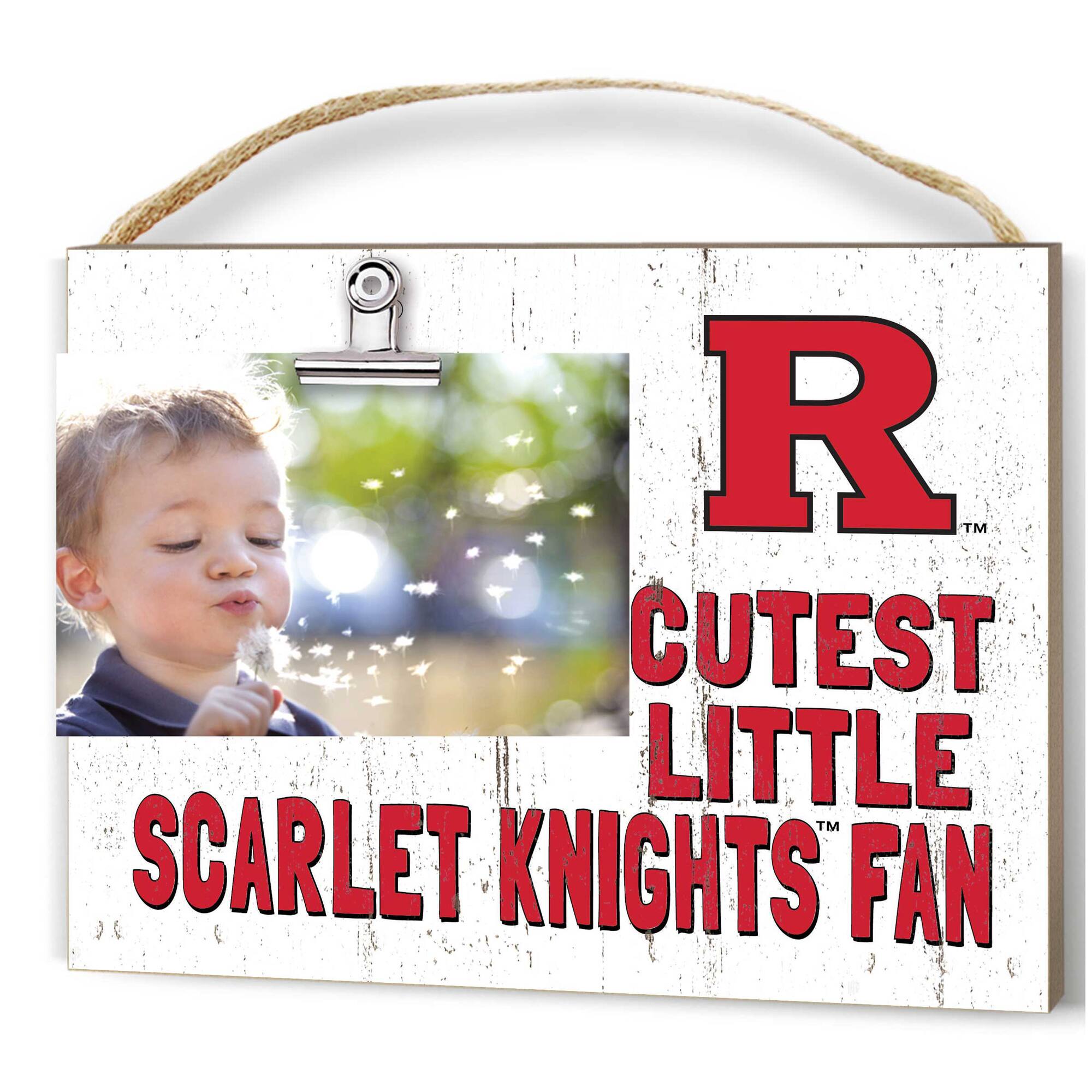 Jardine - Rutgers Scarlet Knights 8'' x 10'' Cutest Little Weathered Logo Clip Photo Frame - White
