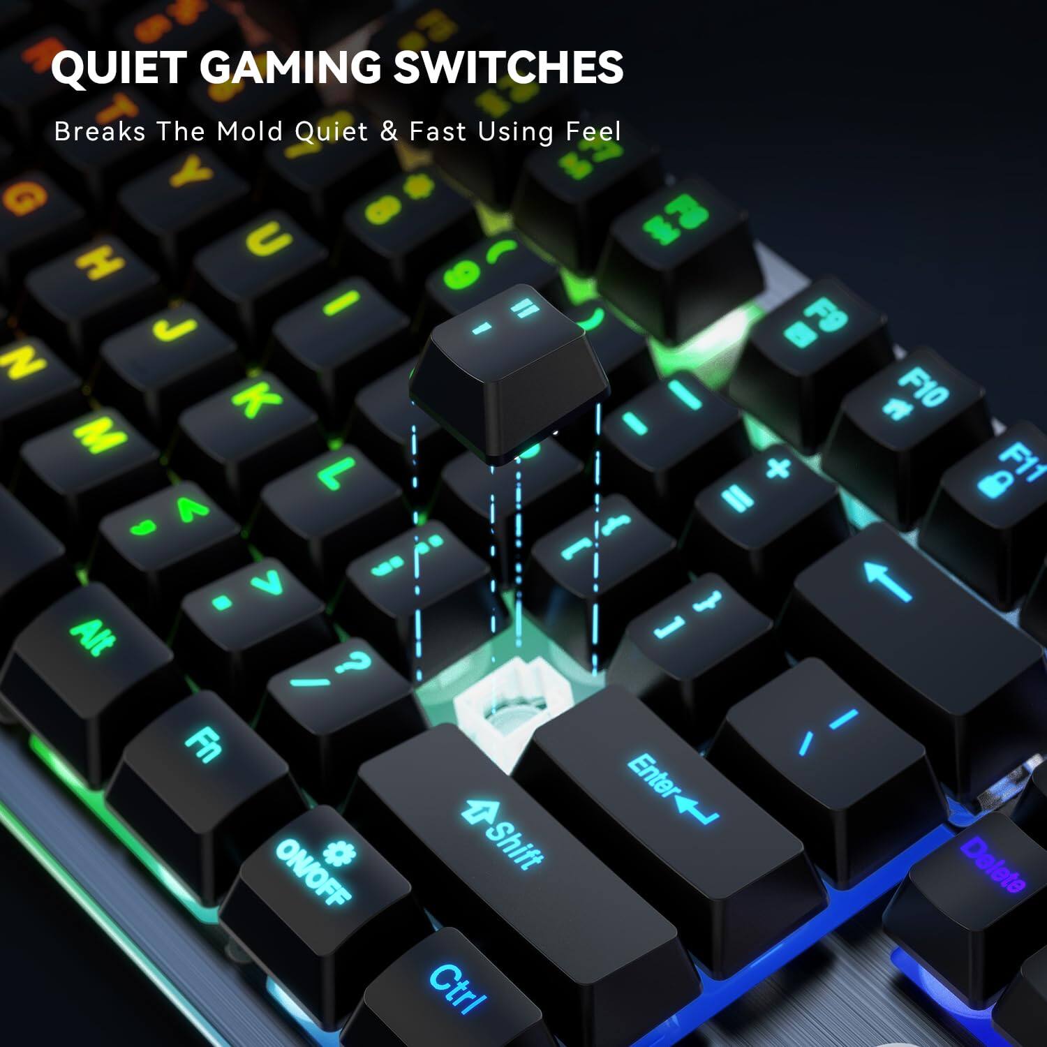 QUIET GAMING SWITCHES  
Breaks The Mold Quiet & Fast Using Feel