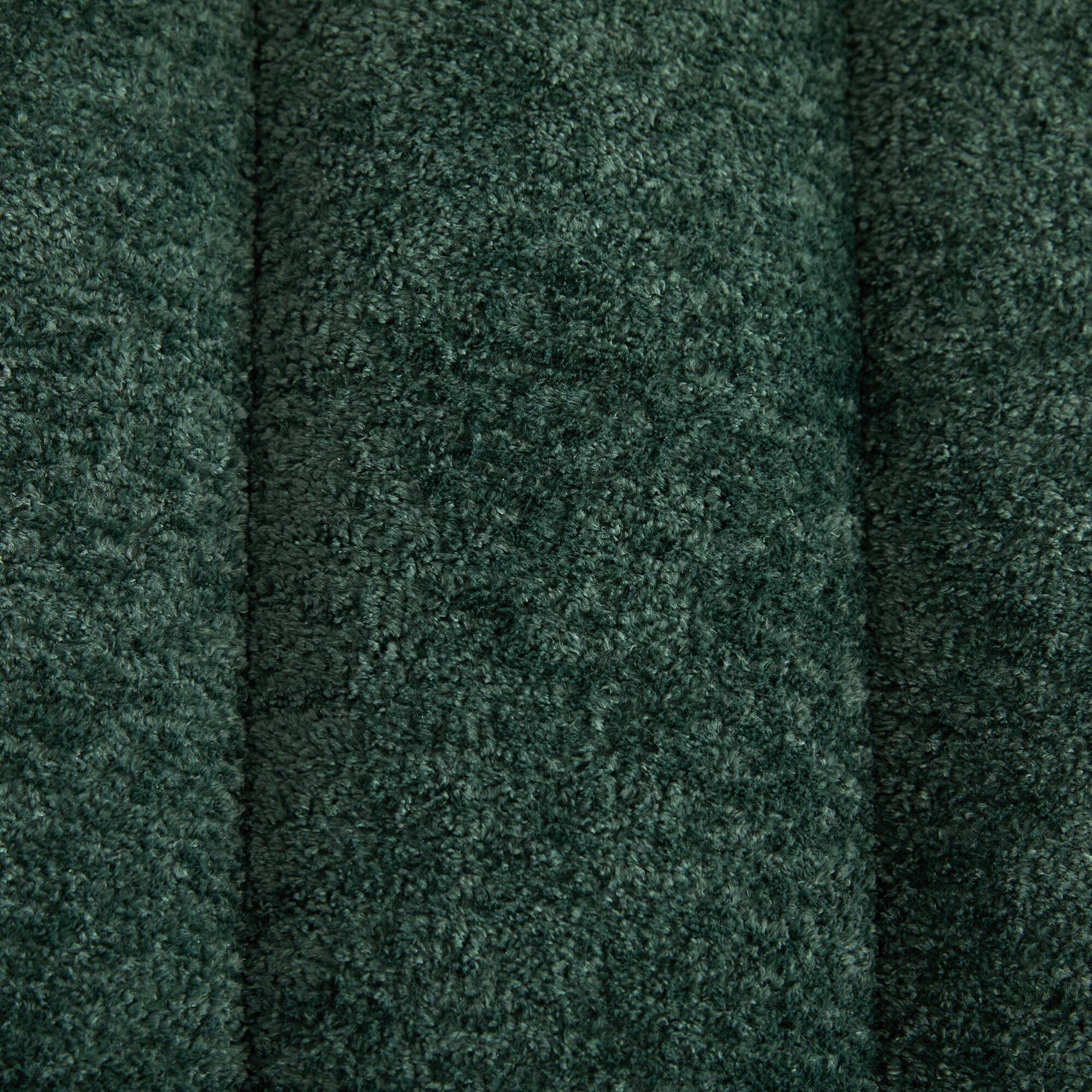 Alt View 4. GOODSILO - Modern Upholstered Armless Bed Bench with Channel Tufted Design, Multi-Functional Chenille Ottoman Foot Stool - Green.