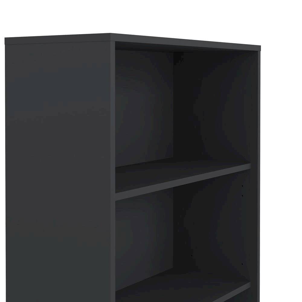 Alt View 1. FurniFact - Modern 3-Shelf Bookcase with Adjustable Storage for Home Office - Gray.
