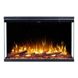 Touchstone Home Products - 40 in. Wall Mounted Recessed Sideline Infinity Pro 3-Sided Smart Electric Fireplace 1500W - Black