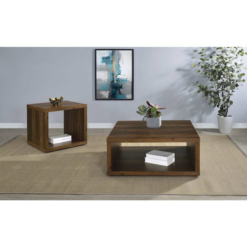 Alt View 2. Coaster Co. of America - Frisco 2-piece Coffee and End Table Set Dark Pine - Dark Pine.