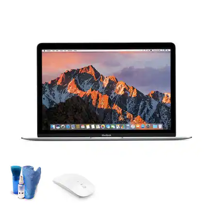 Front. Apple - Apple MacBook 12" Silver- Kit with Mouse (Spanish Keyboard) - Silver.