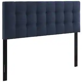 Lily Upholstered Fabric King Headboard by Modway - Blue