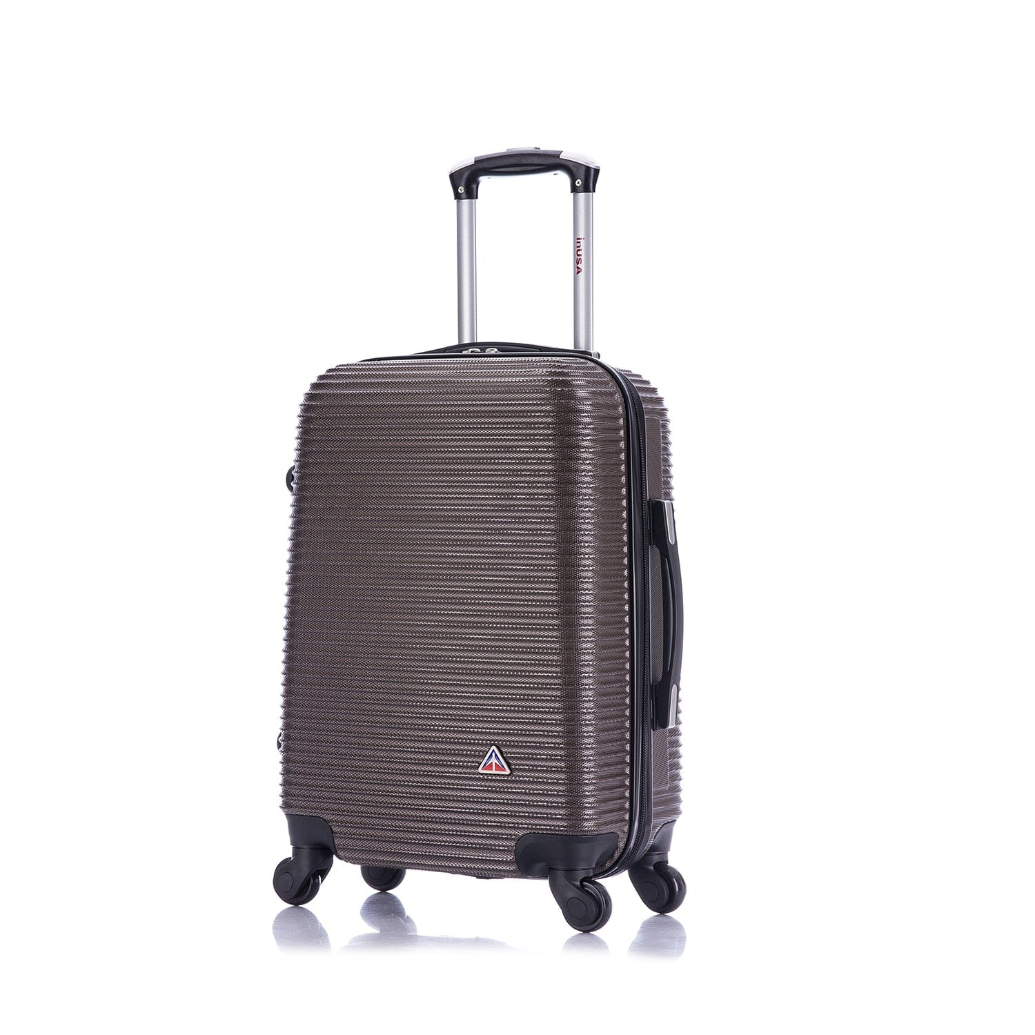 InUSA - Royal lightweight hardside Spinner Luggage 20" carry-on - Brown