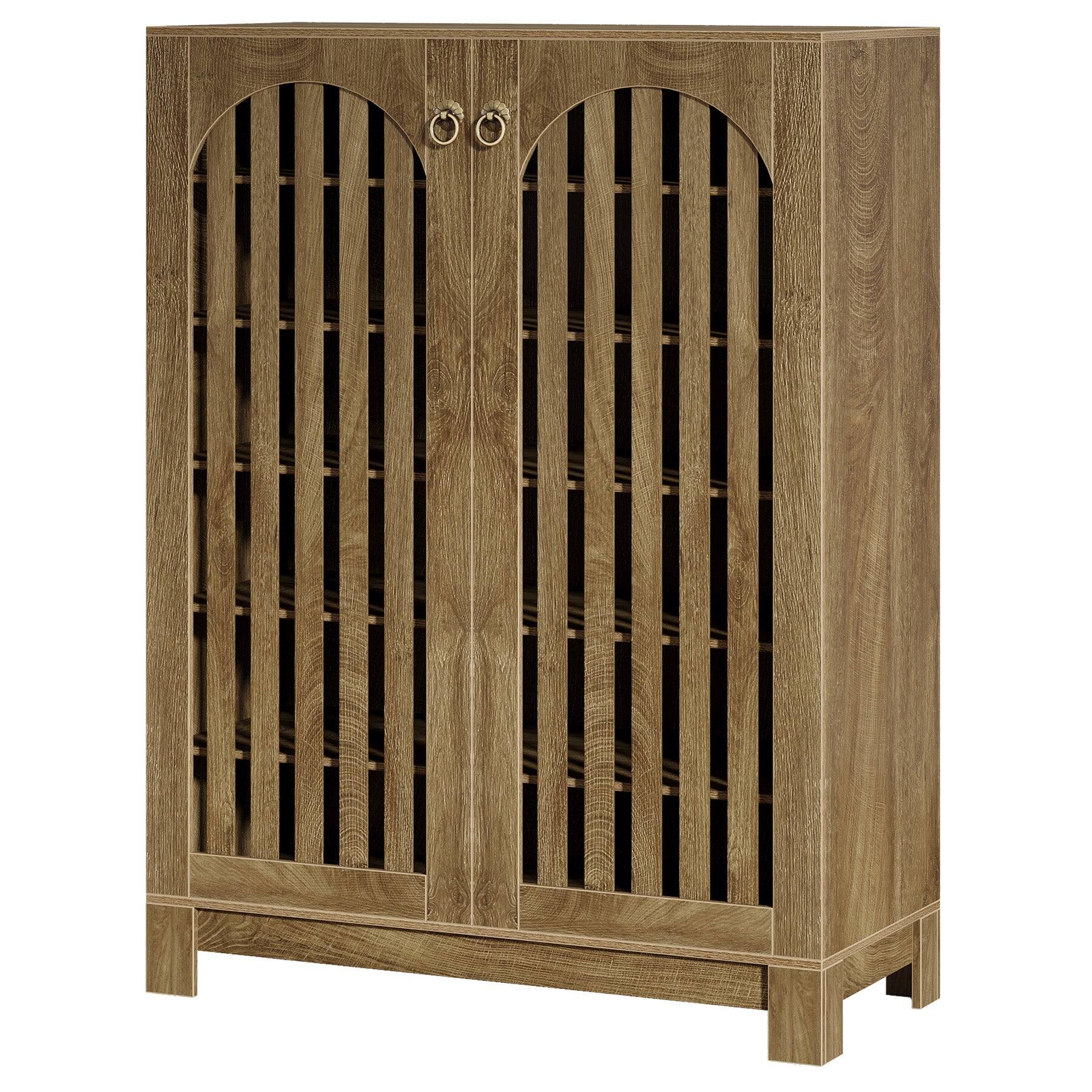 Alt View 4. Tribesigns - Office Storage Cabinet, For Everyday Organization in Workspaces and Office Reception Areas - Brown.