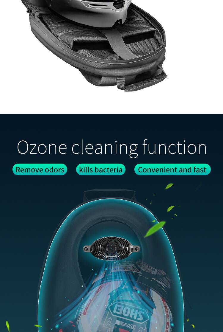 Ozone cleaning function  
Remove odors  
kills bacteria  
Convenient and fast