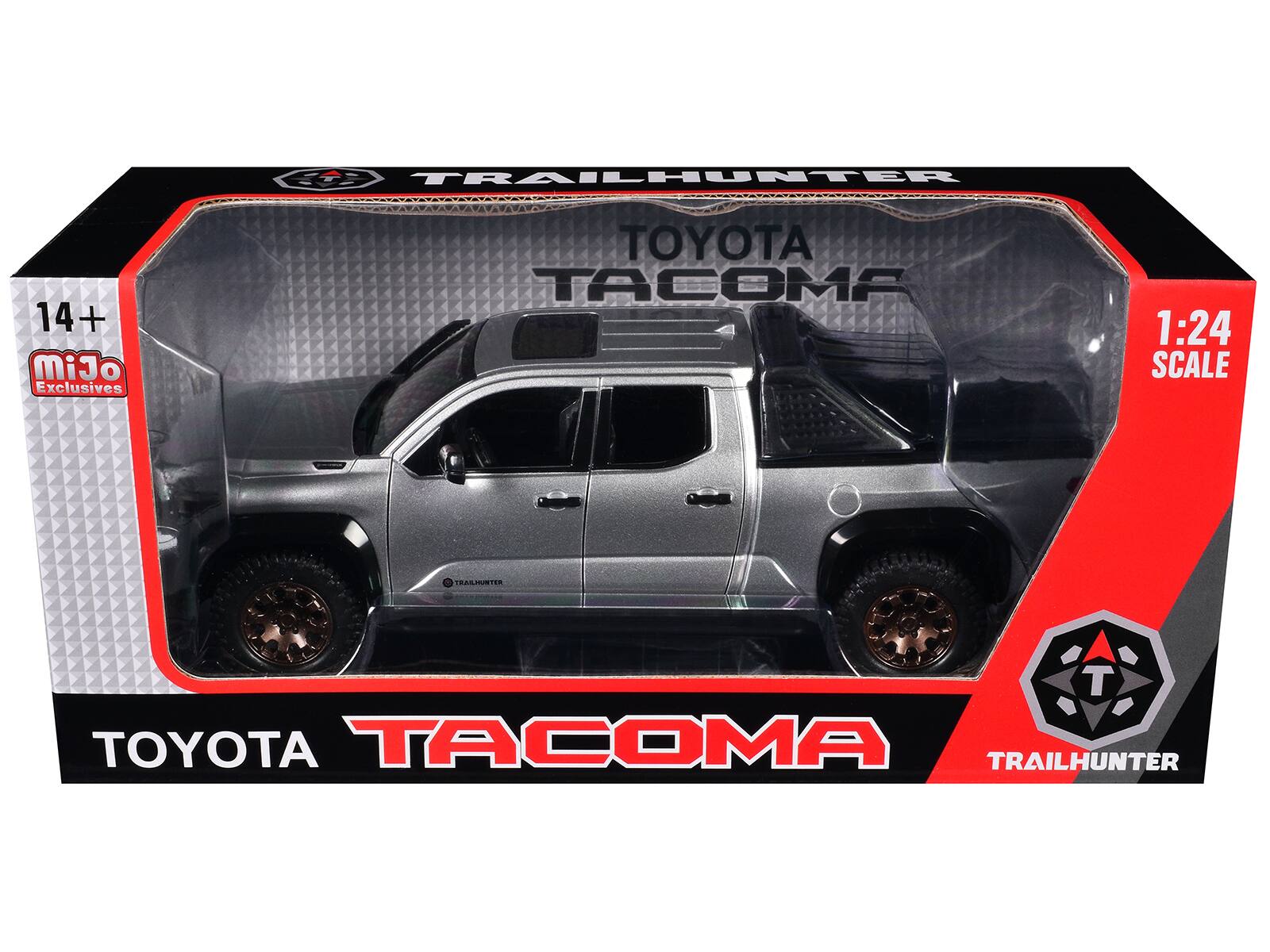 TRAILHUNTER  
14+ MiJo Exclusives  
TOYOTA TACOMA  
1:24 SCALE  
TRAILHUNTER  
T TOYOTA TACOMA TRAILHUNTER