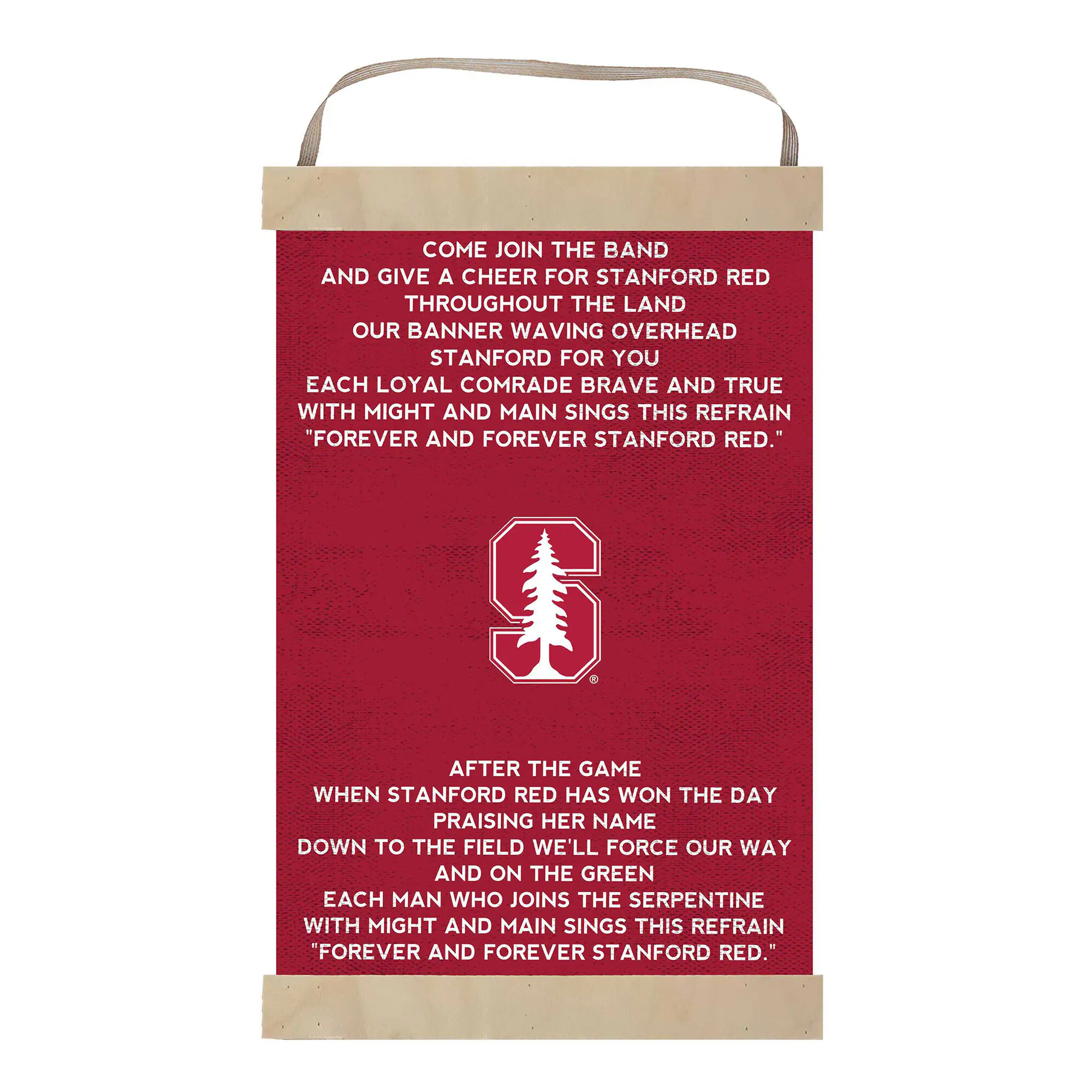 Stanford Cardinal Fight Song Banner Sign