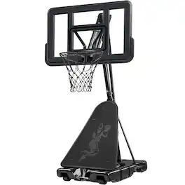 Best Choice Products - Adjustable 4.4-10ft Basketball Hoop, Portable Goal w/Shatterproof Backboard, Ball Return - Charcoal