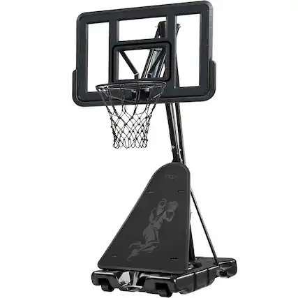 Front. Best Choice Products - Best Choice Products Adjustable 4.4-10ft Basketball Hoop, Portable Goal w/Shatterproof Backboard, Ball Return - Charcoal - Charcoal.