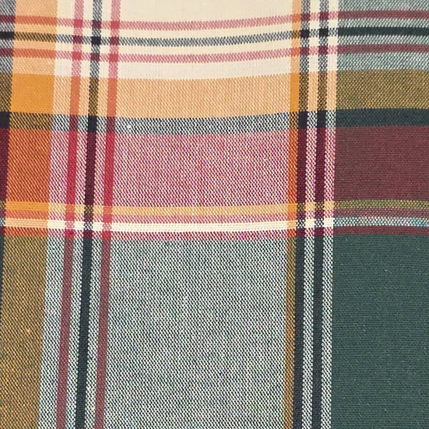 Alt View 1. RLF Home - RLF Home Cabin Plaid Cornice Window Valance 100% Cotton Lined Rod Pocket 50" x 17" Multi - Multi.