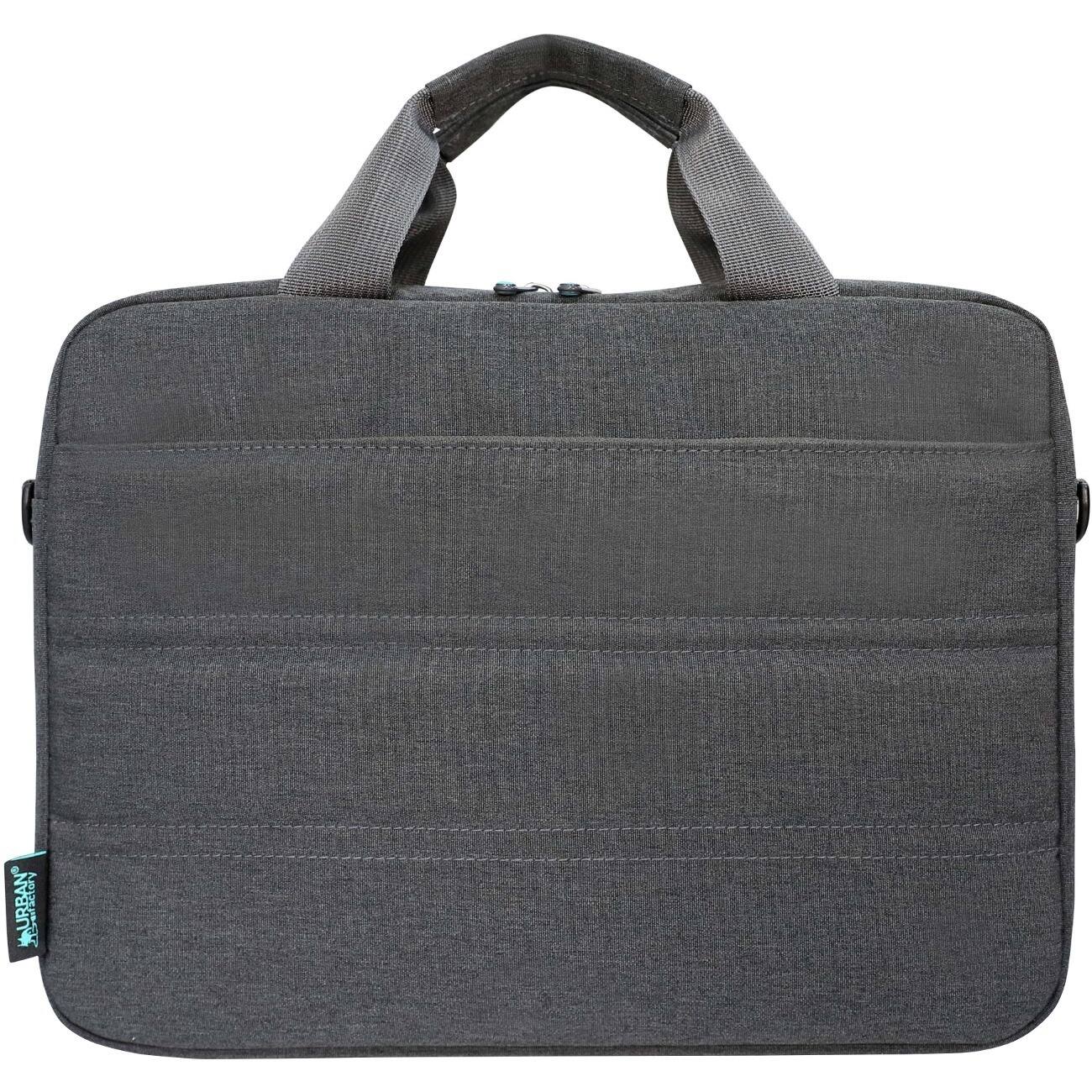Alt View 3. Urban Factory - Urban Factory GREENEE Carrying Case for 13" to 15.6" Notebook - Gray, Green - Shock Absorbing, Water Resistant - High - Gray/Clear.