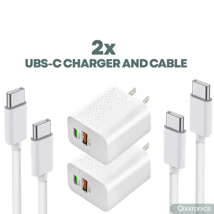 Usb Phone Box Qixxronics 2Pack Fast 35W USB C Wall Charger, 3FT USB C to USB C Cable ...