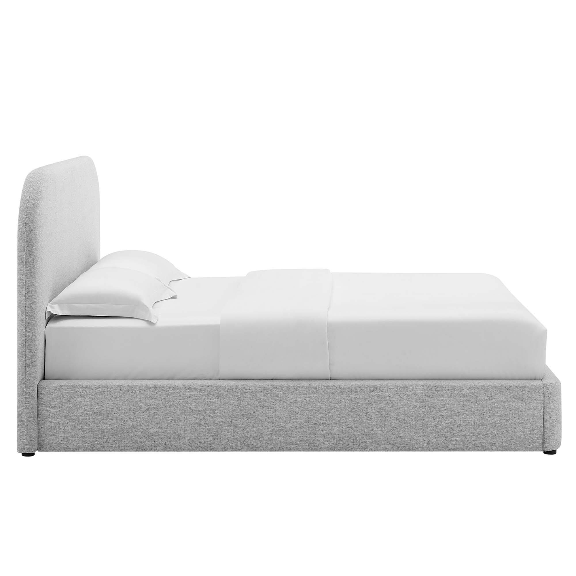 Alt View 2. Modway - Sienna Performance Velvet King Platform Bed - White.