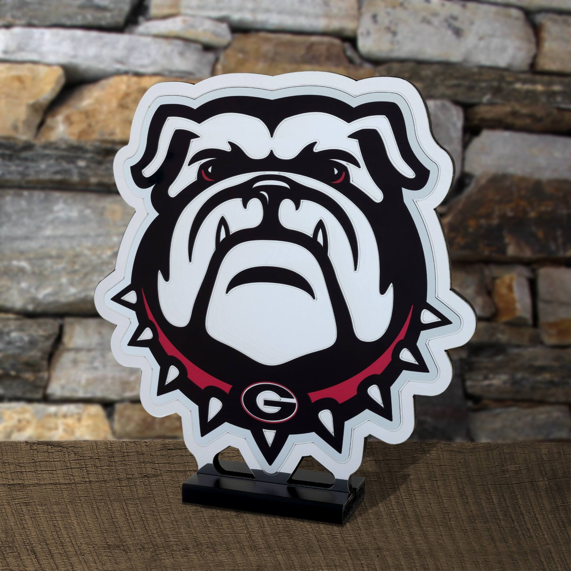 Alt View 3. Sporticulture - Georgia Bulldogs LED Infinity Logo Light - White.