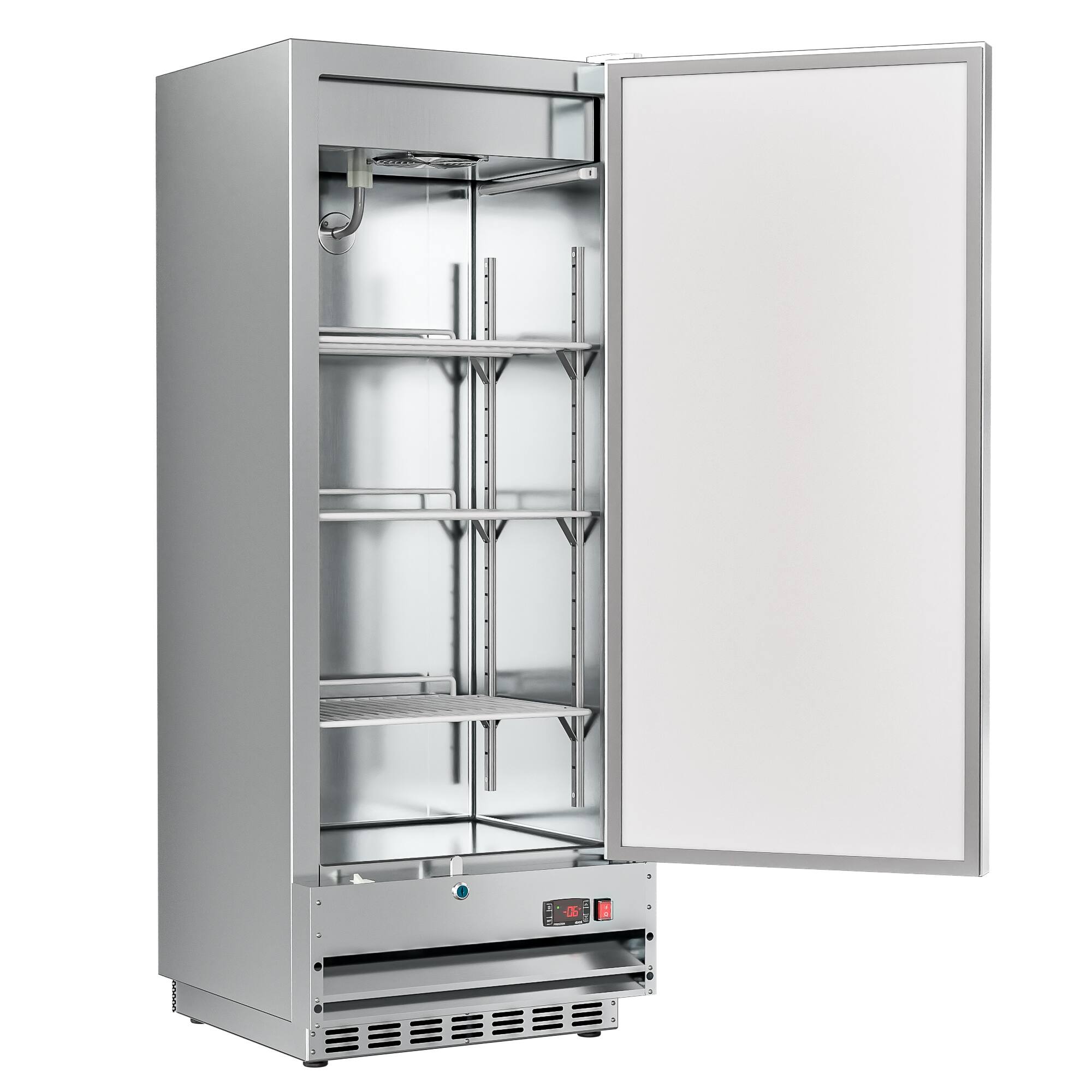 Back. Koolmore - 25 in. Commercial Stainless Steel 1-Door Reach-In Freezer, 12 cu. ft. RIF-1D-SS12C - Stainless steel.