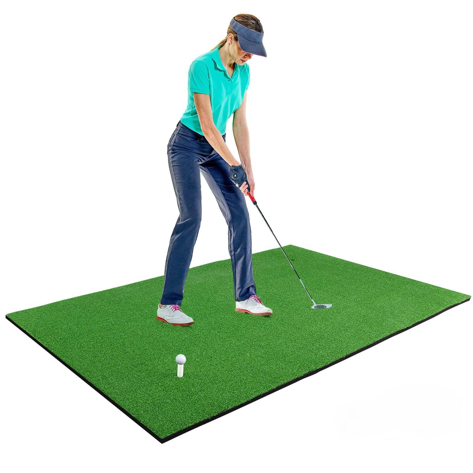 ELEMENT ACE - Golf Hitting Mat - 3.8'x5' Artificial Turf Training Mat for Swing Practice, Rubber Tee not Included - Green