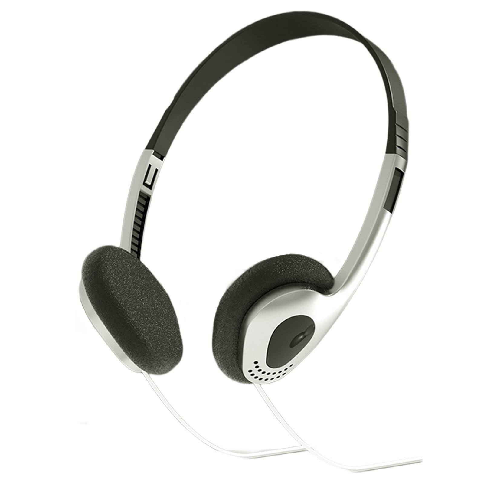 Front. Cluzine - Silver Retro Wired Headphones, Lightweight 3D Sound, 3.5mm Jack, for Daily Use & Outfit Matching.