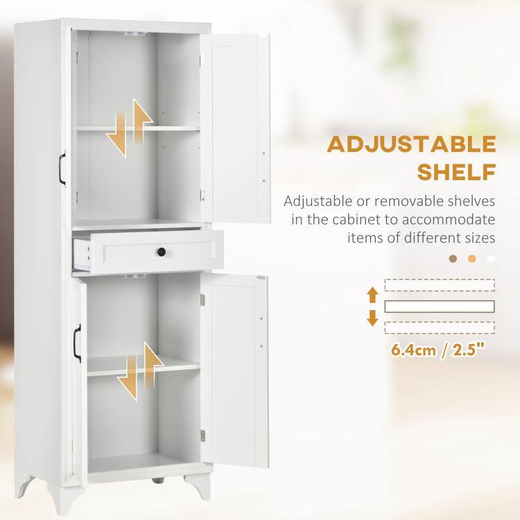 ADJUSTABLE SHELF  
Adjustable or removable shelves in the cabinet to accommodate items of different sizes  
6.4cm / 2.5"