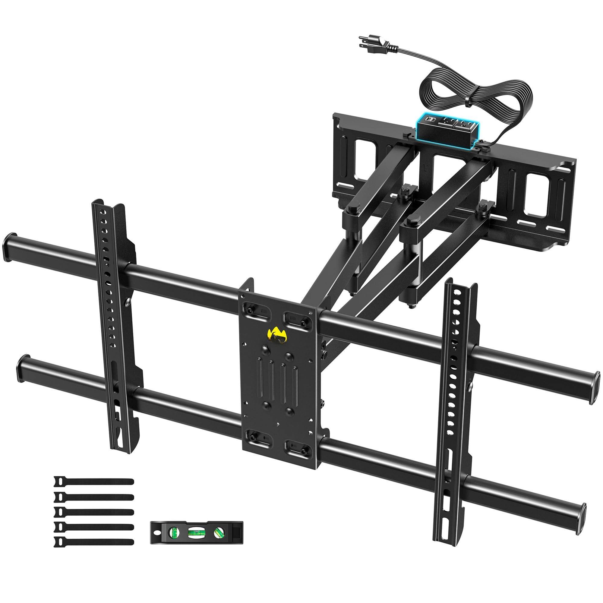 Front. Comfort Essence - Motion Tv Wall With Power Outlets For Screens Pre assembled Smooth Swivel Tilt Extension Bracket Vesa 800xH - Default.